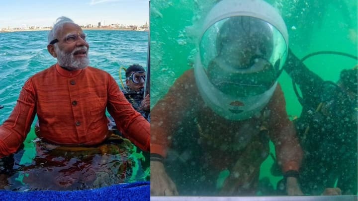 PM Modi: With the aim of promoting adventure sports and tourism, PM did scuba diving in Dwarka.