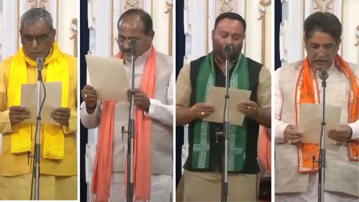 UP Politics: Satisfied colleagues by making them ministers, entry of four ministers in Yogi cabinet