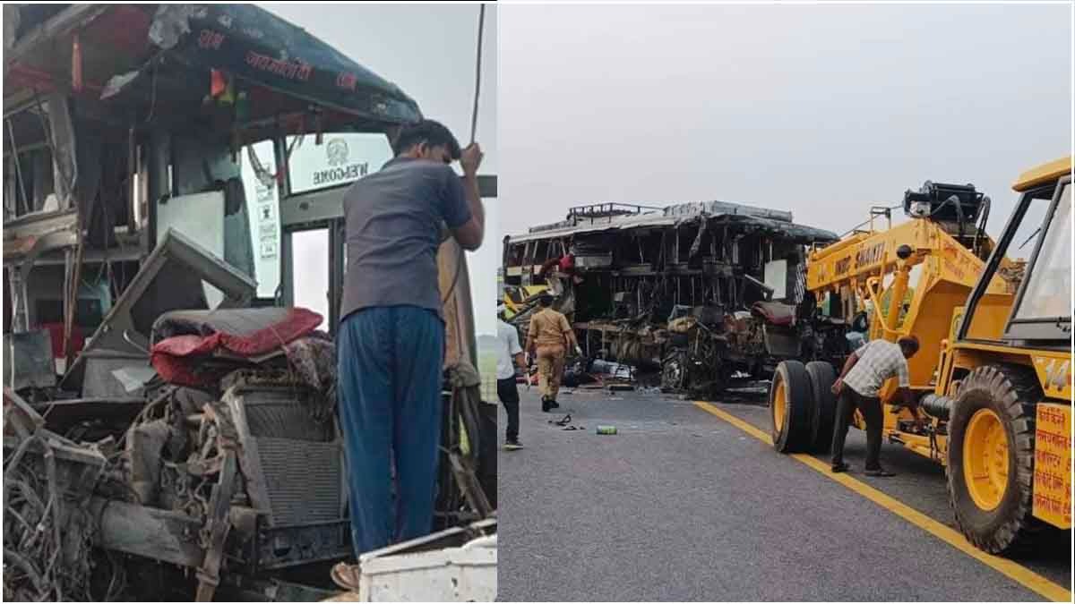 Major road accident in Unnao, bus collides with tanker on Lucknow-Agra Expressway, 18 dead