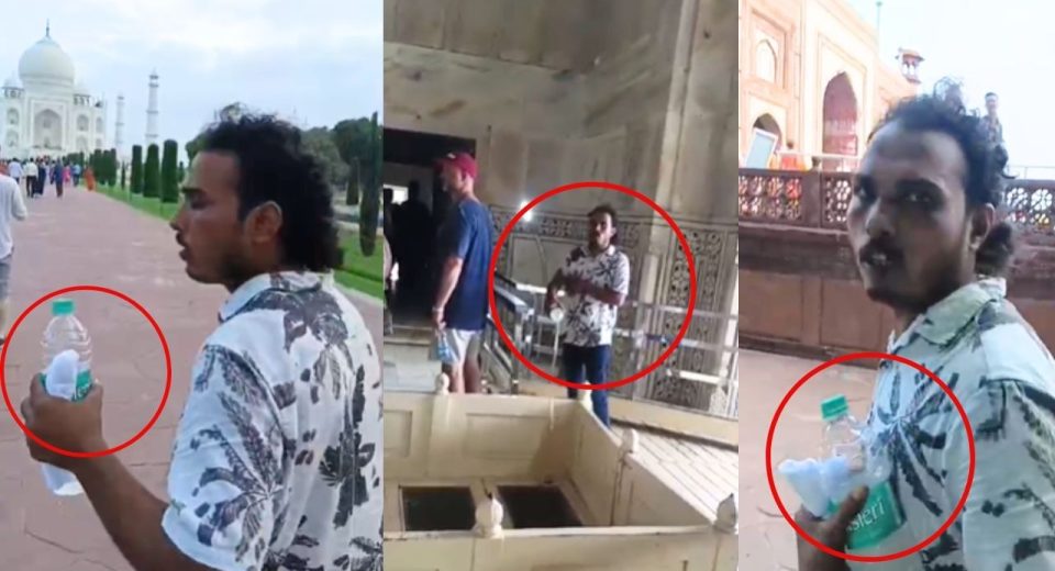 Two youths associated with Hindu Mahasabha offered Ganga water on the graves situated in Taj Mahal, trying to spoil the harmony