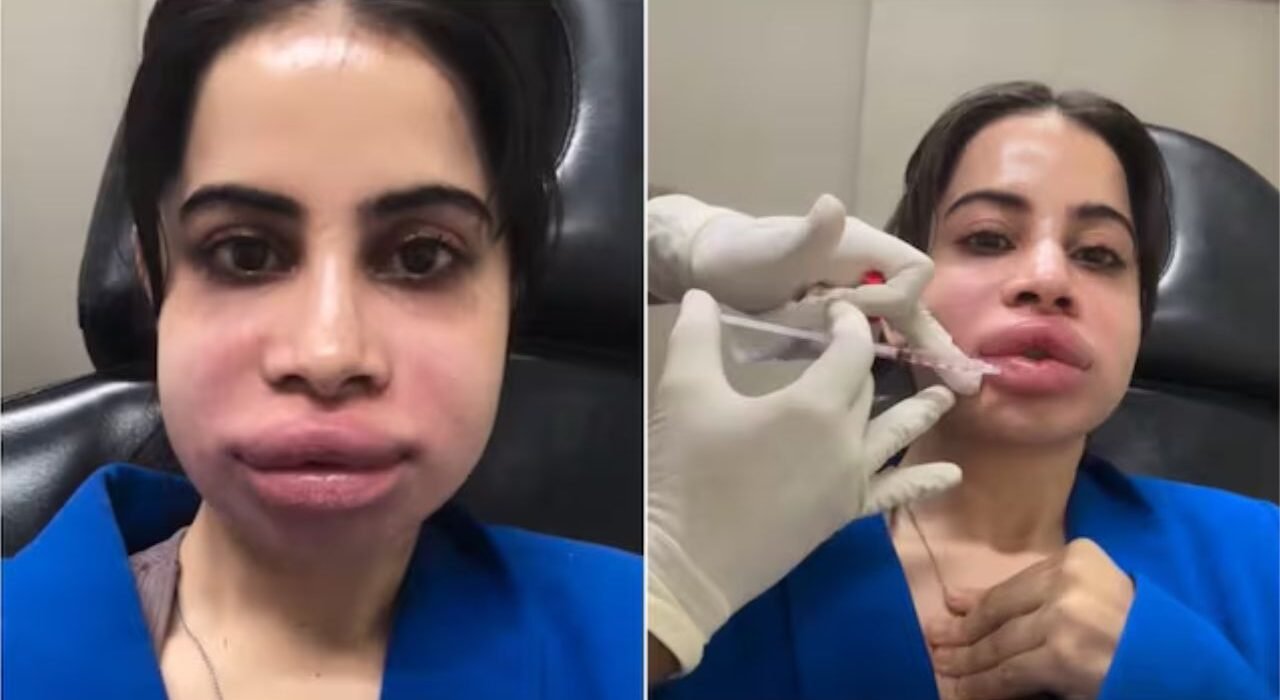 Urfi Javed Lip Filler Removal