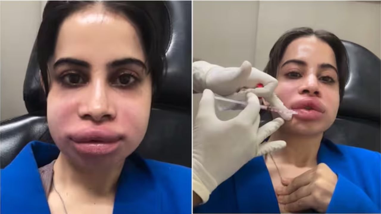 Urfi Javed Lip Filler Removal