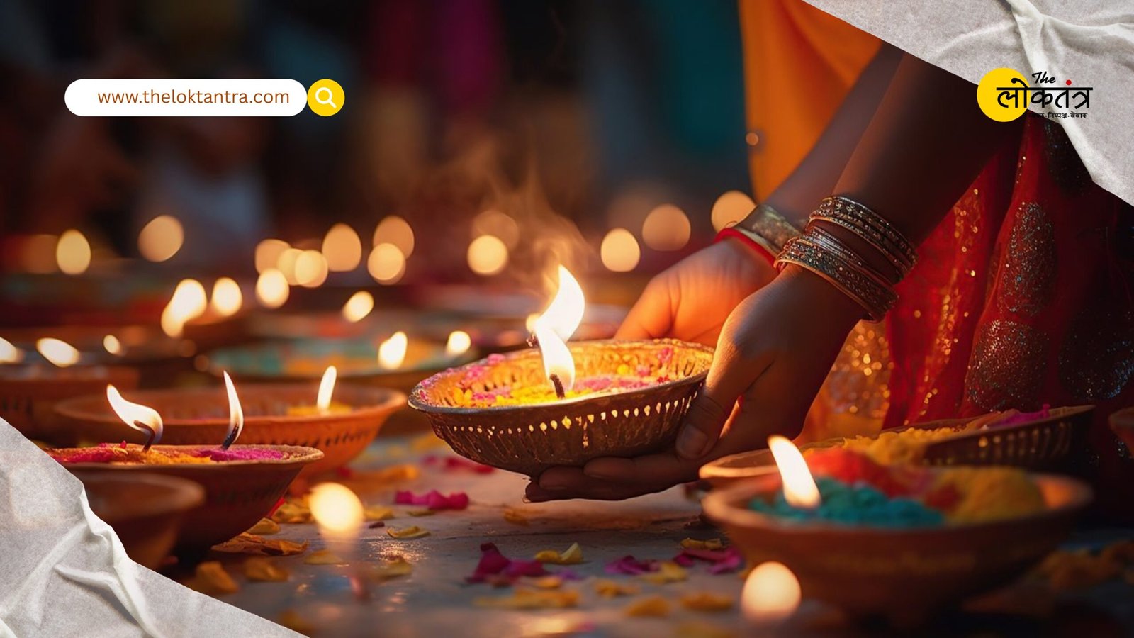 The sky resounded with fireworks, the country lit up with diyas, this is how Diwali was celebrated.