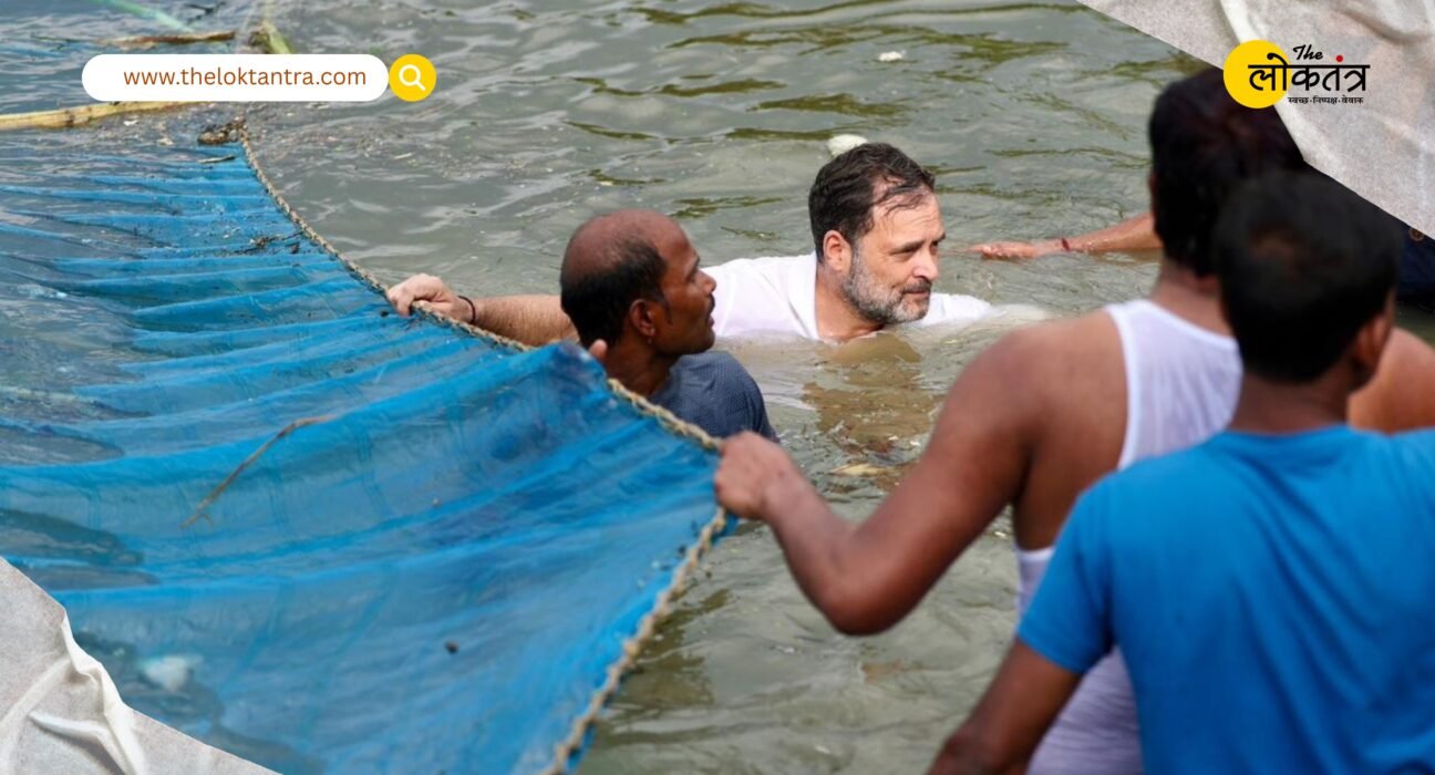 Video of Rahul Gandhi swimming in a pond goes viral, users say - you swam, don't drown us
