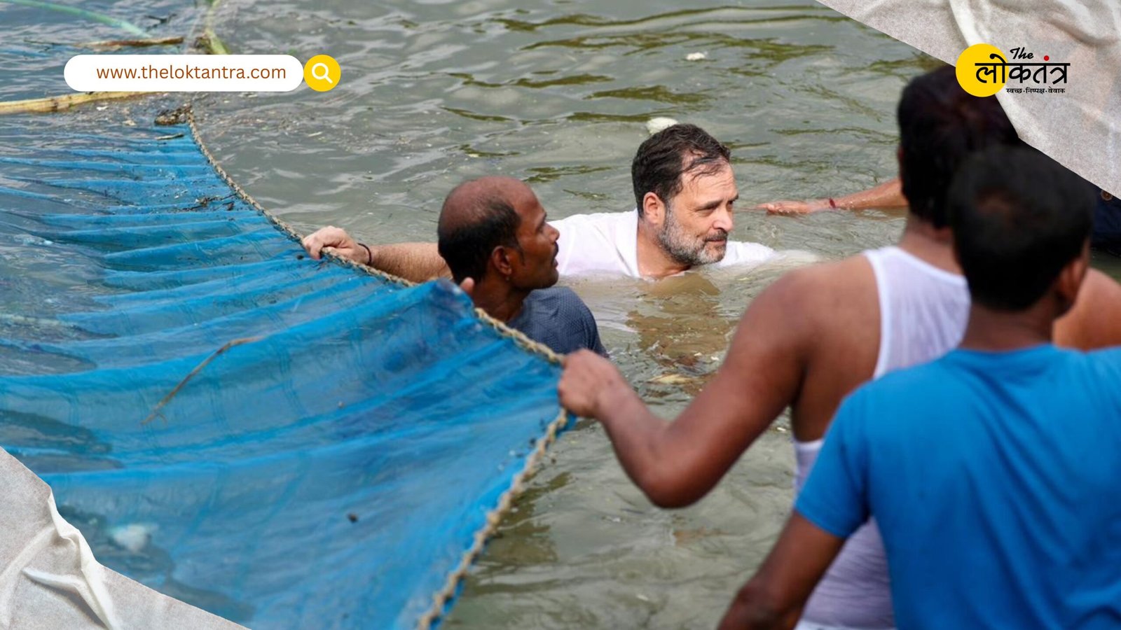 Video of Rahul Gandhi swimming in a pond goes viral, users say - you swam, don't drown us