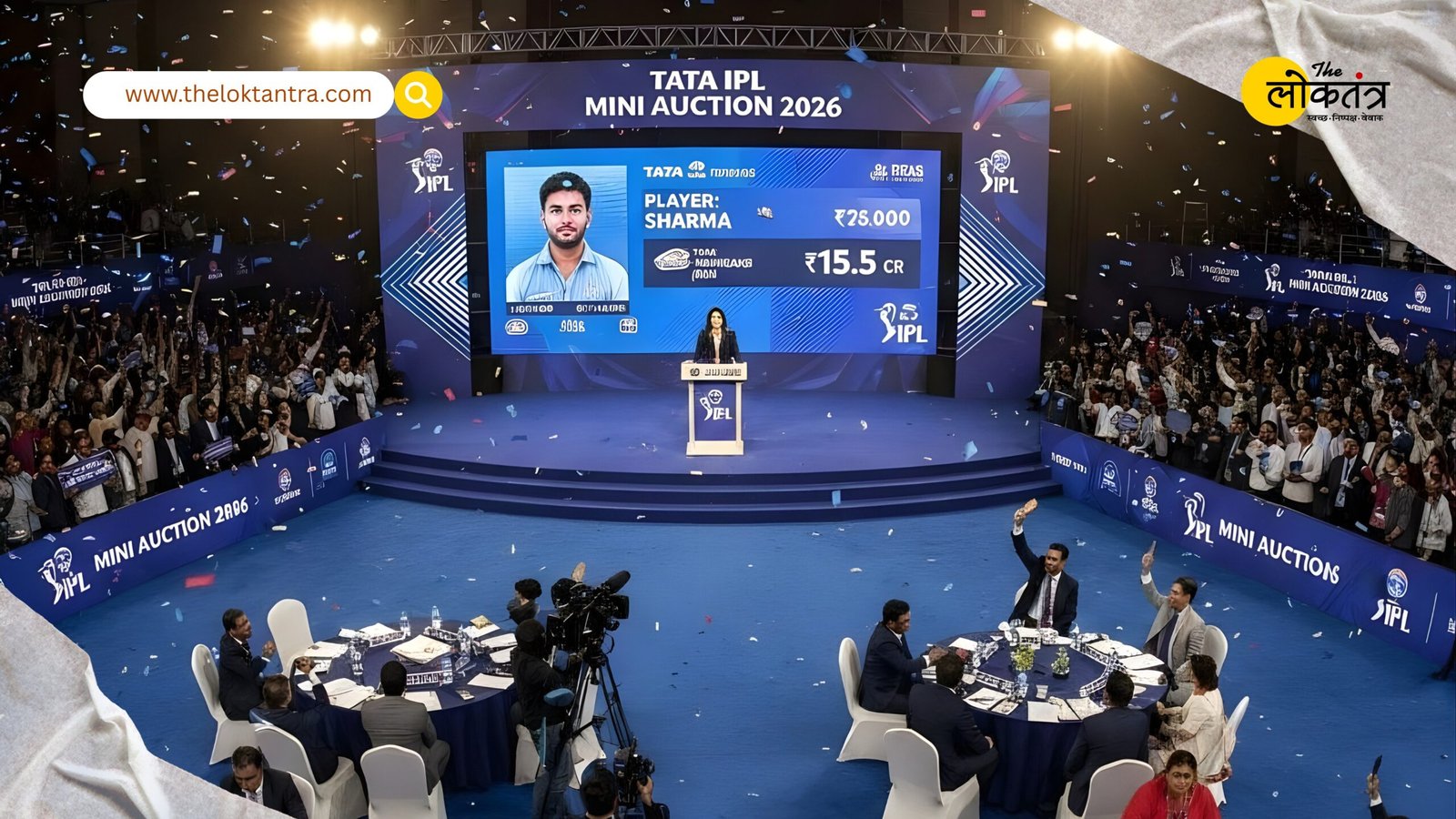 IPL 2026 Auction: Cameron Green receives a bid of ₹25.20 crore, 77 players sold for a total of ₹215 crore in the IPL auction.