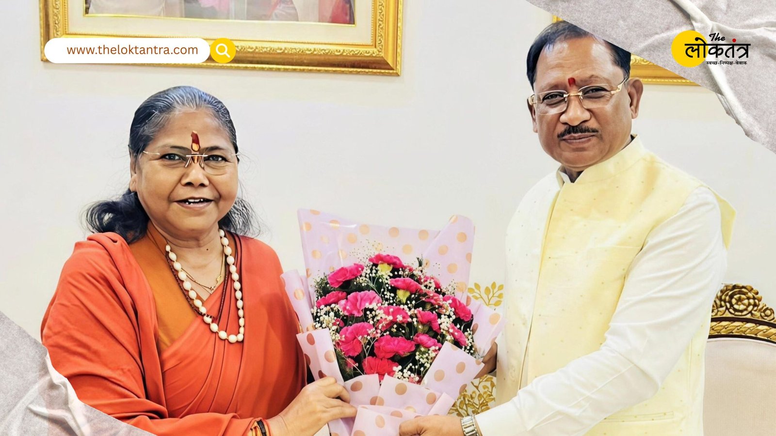 Sadhvi Niranjan Jyoti visits Raipur; holds a crucial discussion with Chief Minister Vishnu Deo Sai regarding the development and rights of the OBC community.