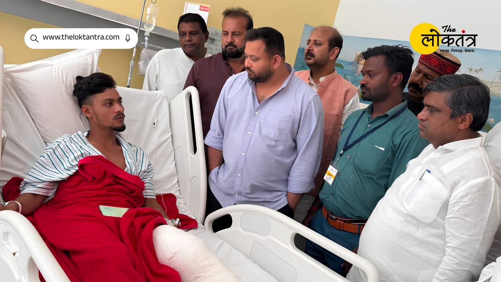 Bihar: Tejashwi Yadav met injured students, made serious allegations against Samrat Chaudhary, warned of agitation