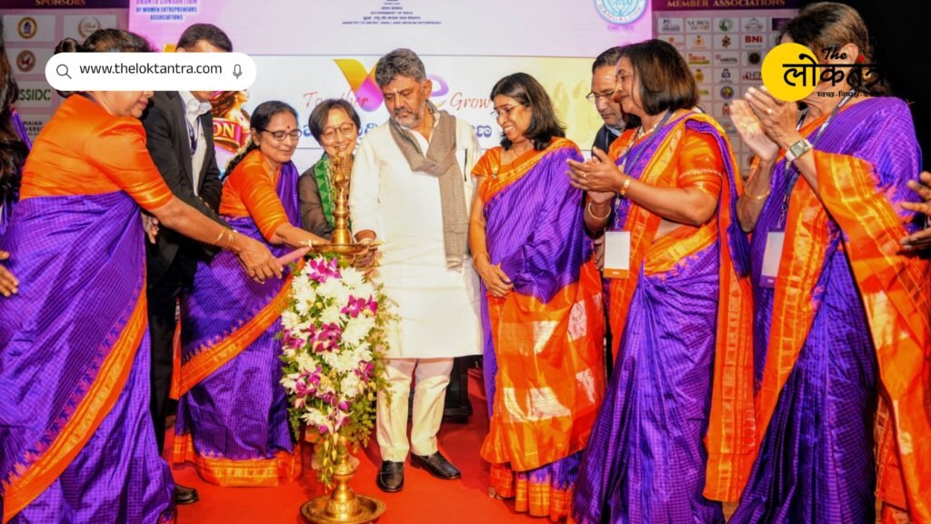 Karnataka CM DK Shivakumar said, "In the Ramayana, Sita's character is even greater than Lord Ram's," and urged women entrepreneurs to take the lead.