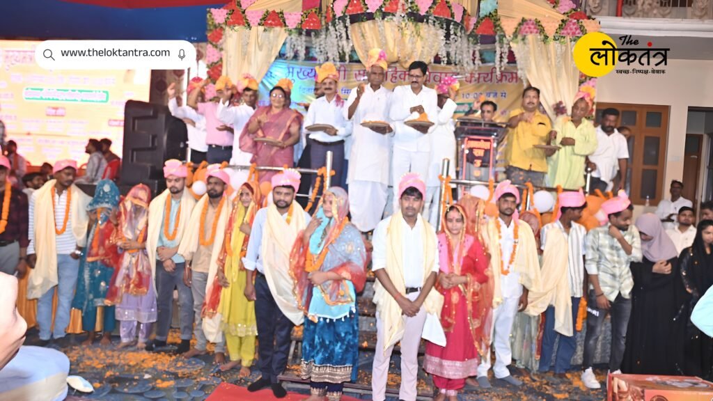 Chief Minister's Mass Marriage Scheme: 47 couples tie the knot in Bhatpar Rani—44 Hindu weddings and 3 Nikahs.