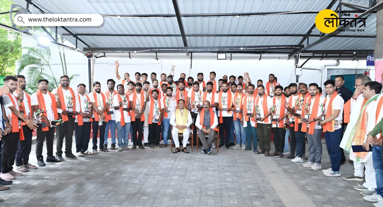 54 BJP Yuva Morcha workers from Chhattisgarh completed a 2,300 km bike rally; CM Vishnu Deo Sai felicitated them.