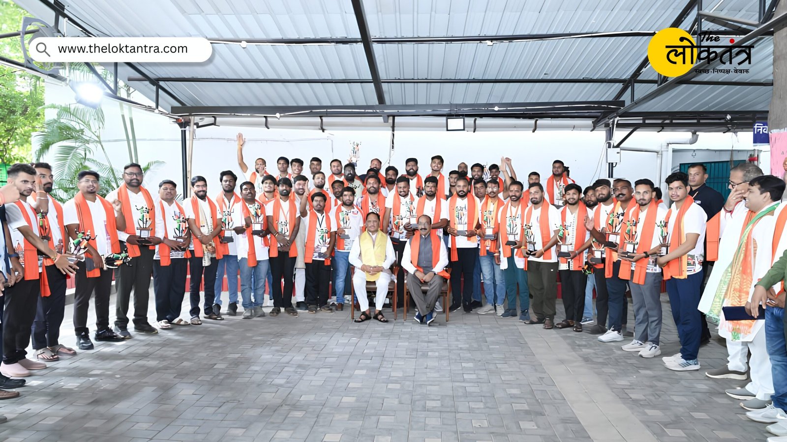 54 BJP Yuva Morcha workers from Chhattisgarh completed a 2,300 km bike rally; CM Vishnu Deo Sai felicitated them.